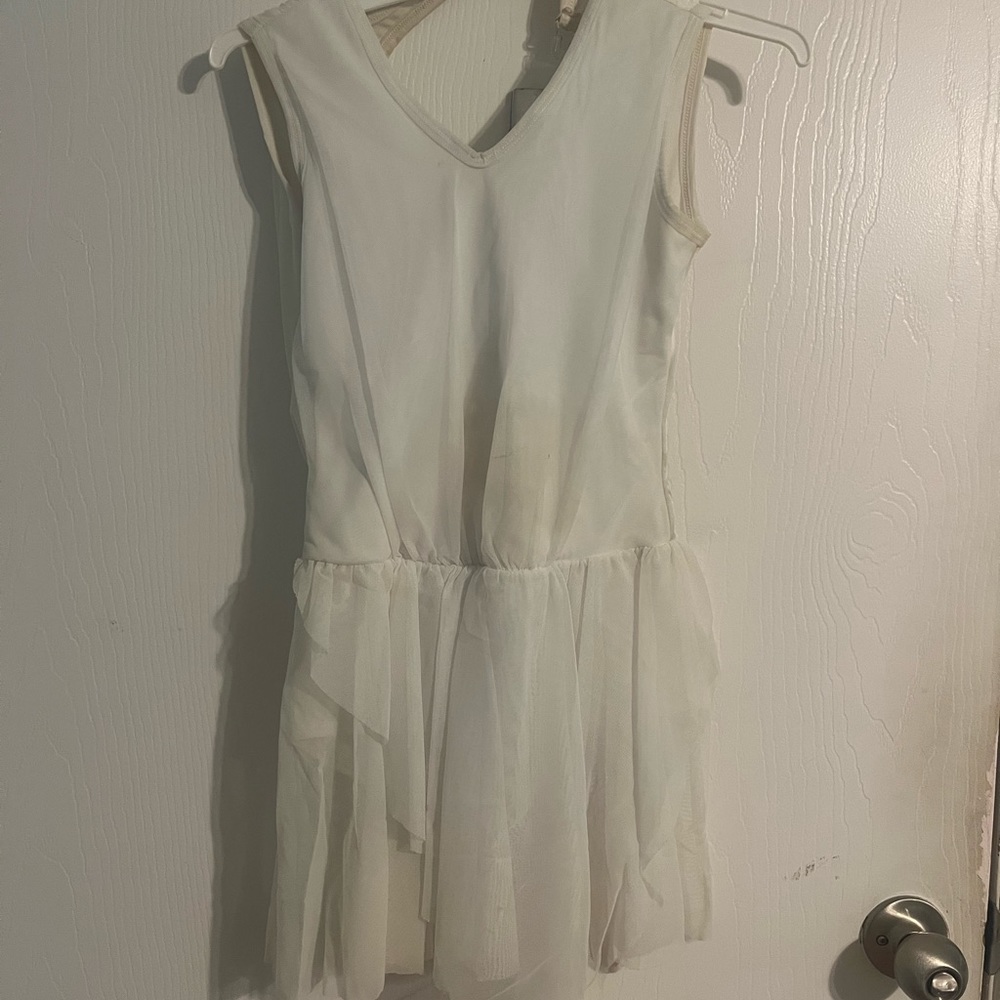 White Modern Contemporary Jazz Dance costume